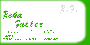 reka fuller business card